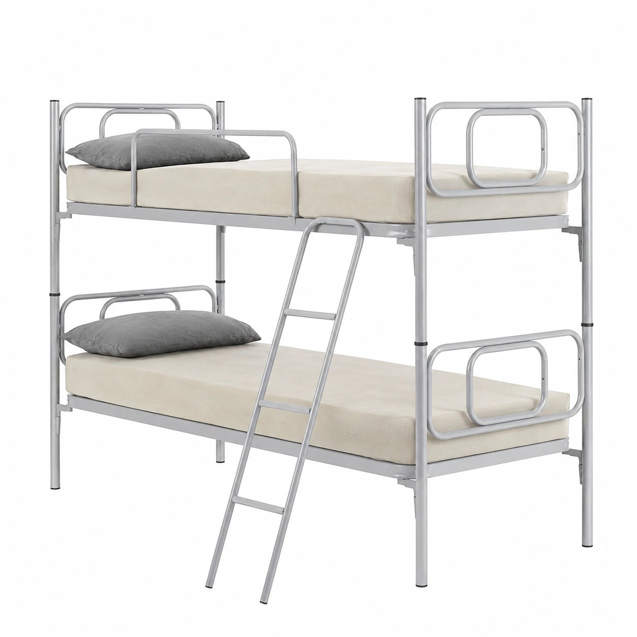 Letto a Castello NUVOLA Sirio per Bambini e Adulti, Scaletta e Sponda di Sicurezza, Rete a Doghe 80x190, Divisibile in Due Letti, Altezza 146 cm, Prodotto in Italia