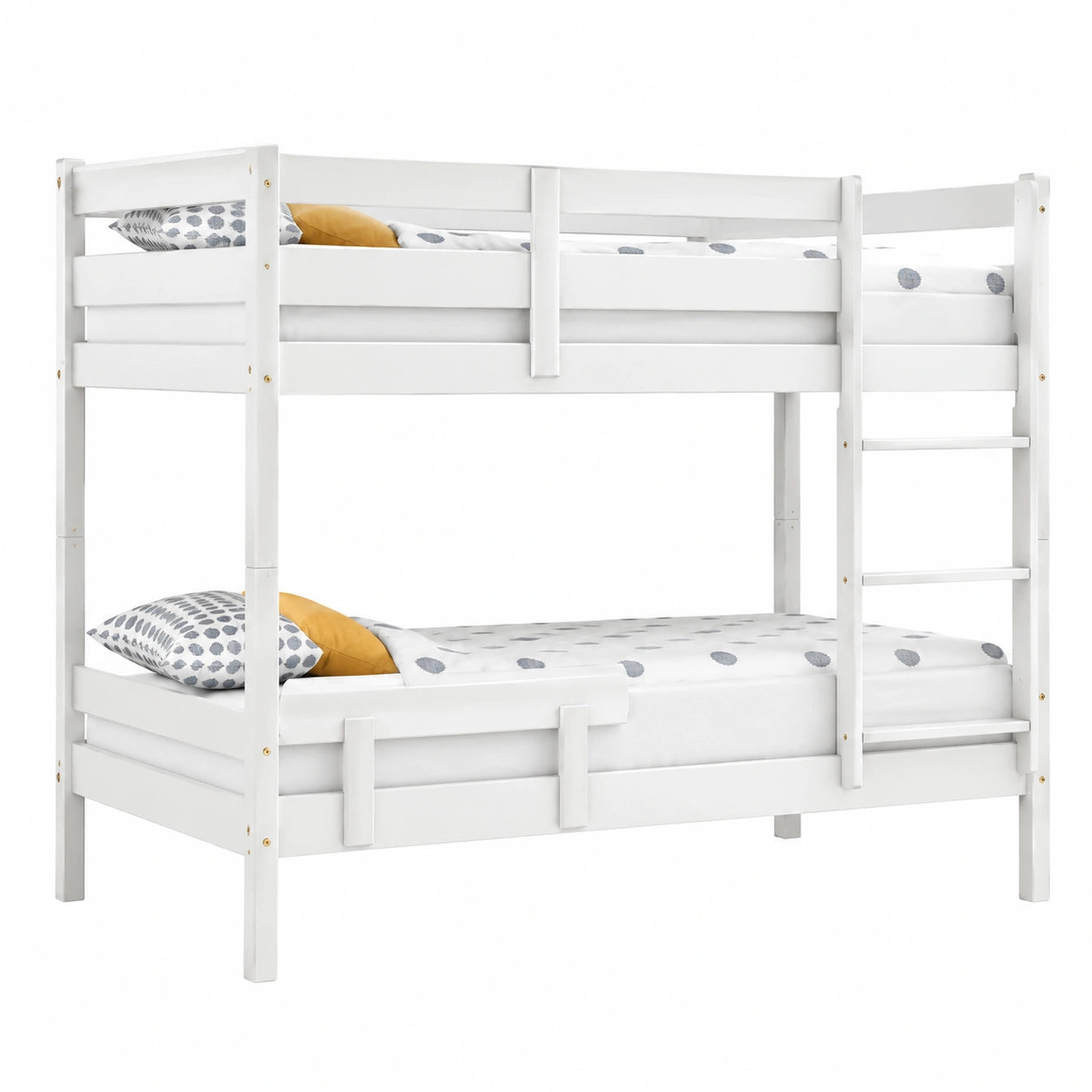 Letto a castello in pino bianco con scaletta - AVANTI TRENDSTORE