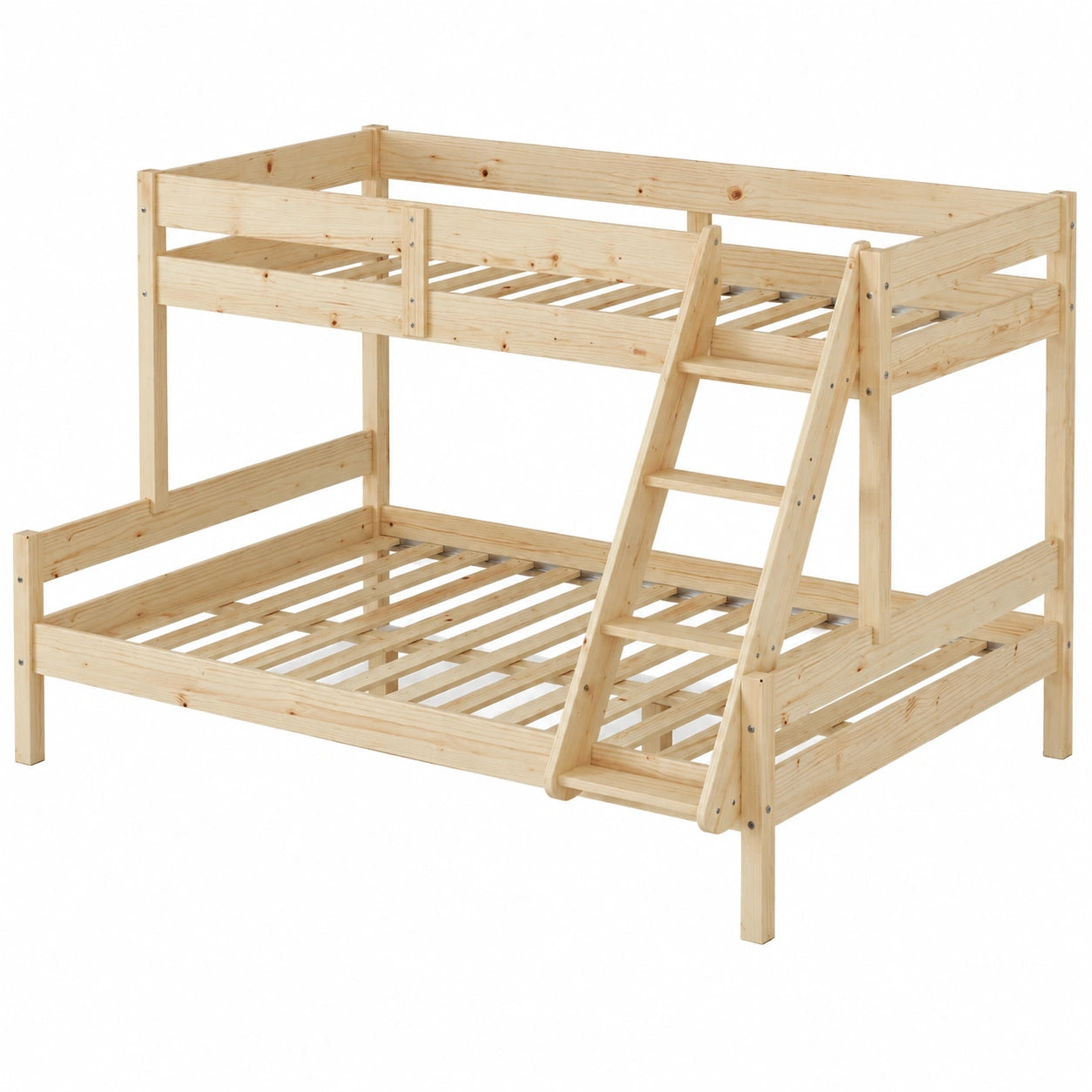 Letto a Castello VitaliSpa Everest in Legno con Scala e Doghe Stabili 140x200 / 90x200 cm