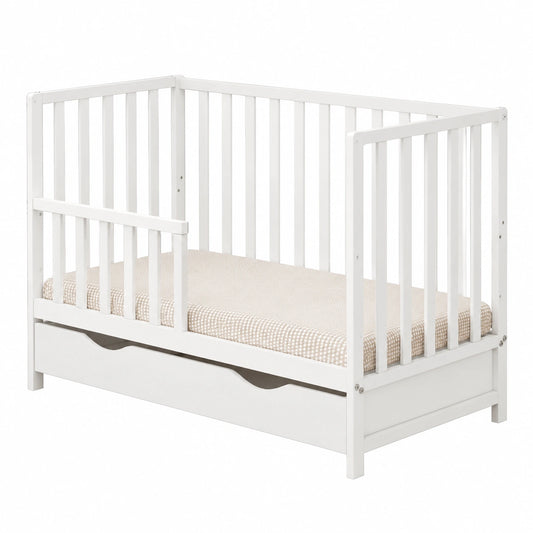 Letto Bambini Lulu con Materasso, Cassetto e Kit di Conversione 120x60 cm