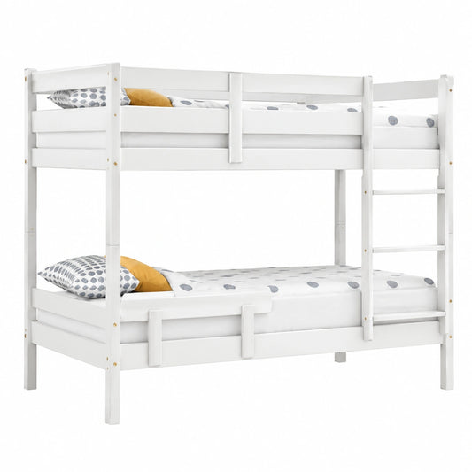 Letto a castello in pino bianco con scaletta - AVANTI TRENDSTORE